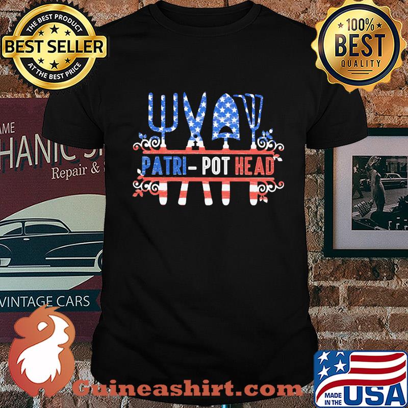 Garden patri-pot head american flag independence day shirt