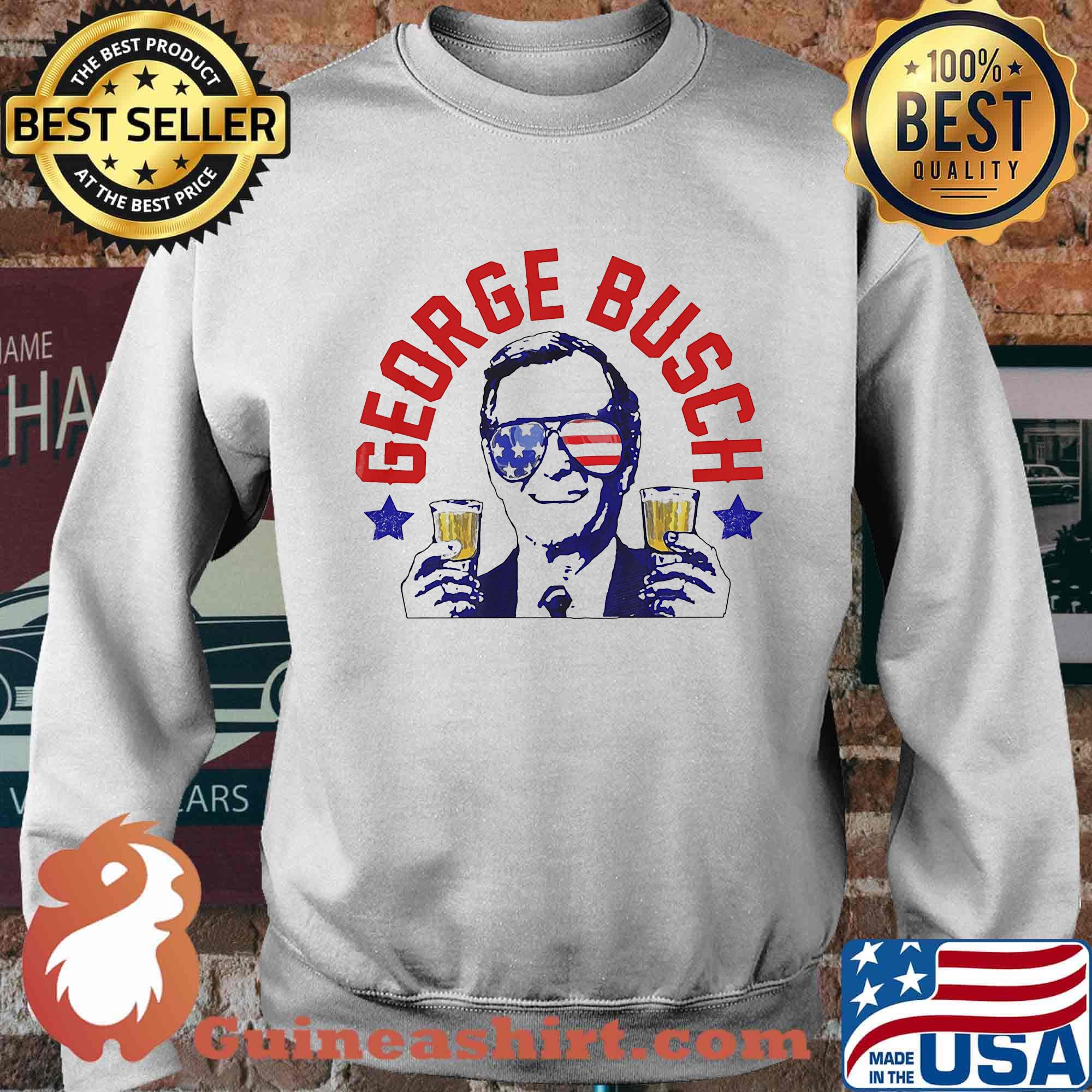 George Busch Drink Beer Us President 4th Of July s Sweater