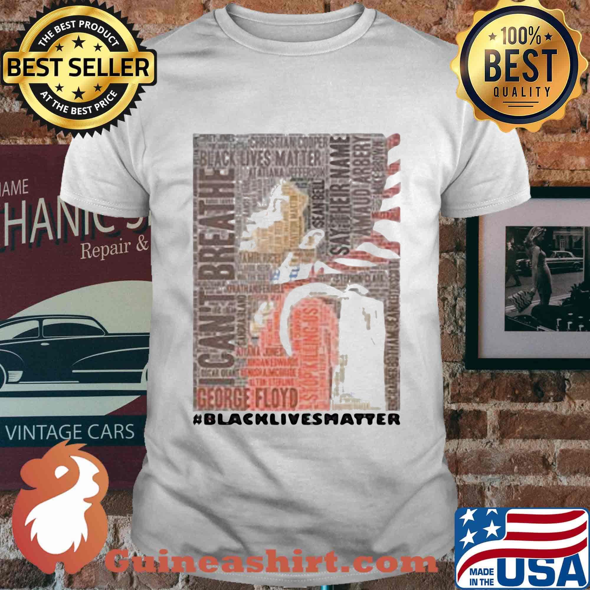 George floyd i can't breathe civil rights black lives matter american shirt