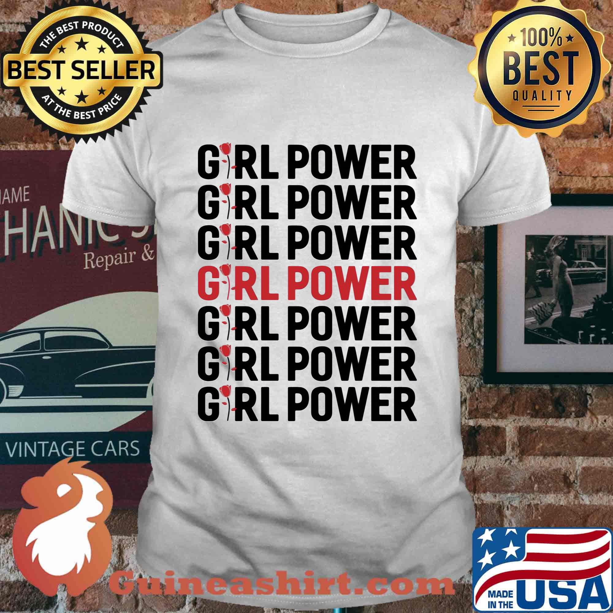 Girl Power Red Black Shirt
