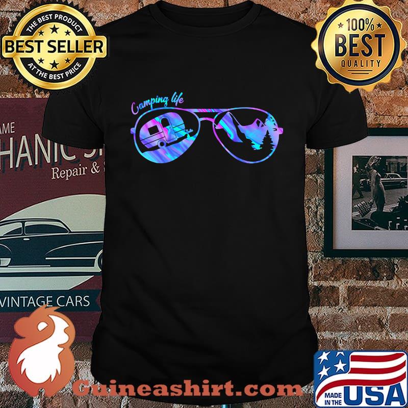 Glasses camping life black shirt