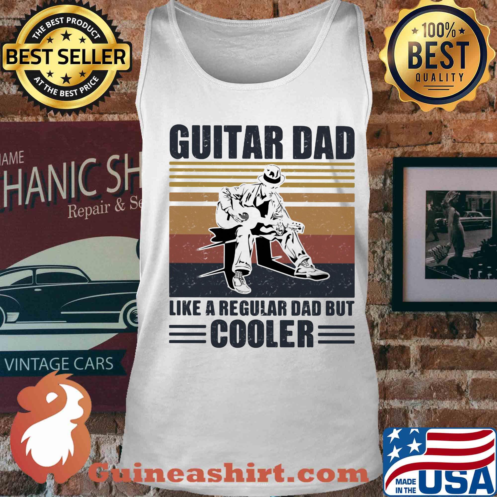 Guitar dad like a regular dad but cooler vintage retro s Tank top