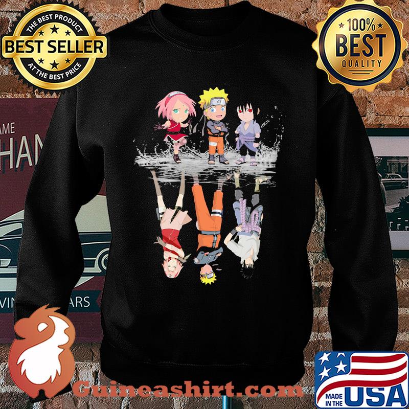 Haruno sakura uzumaki naruto and uchiha sasuke chibi water reflection s Sweater