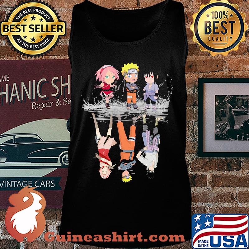 Haruno sakura uzumaki naruto and uchiha sasuke chibi water reflection s Tank top