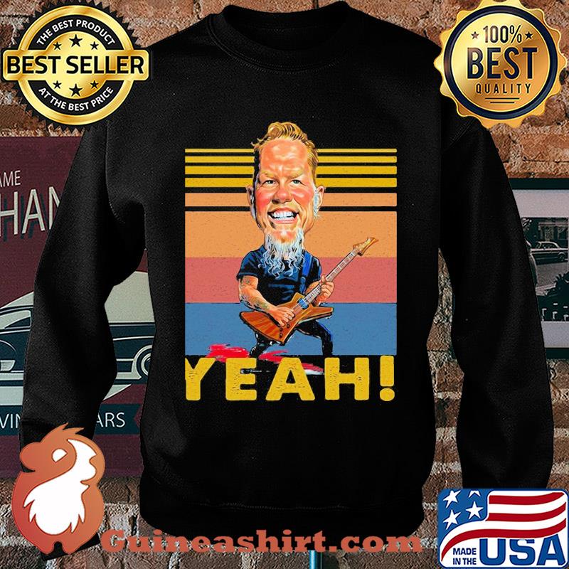 Heavy metal guitar art yeah vintage retro s Sweater