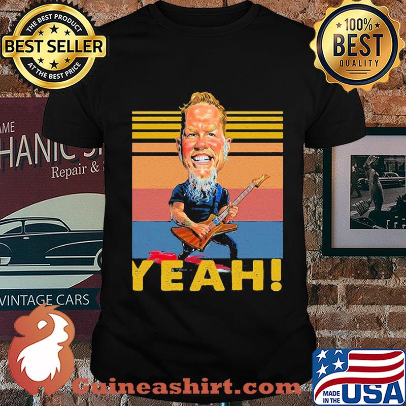 Heavy metal guitar art yeah vintage retro shirt