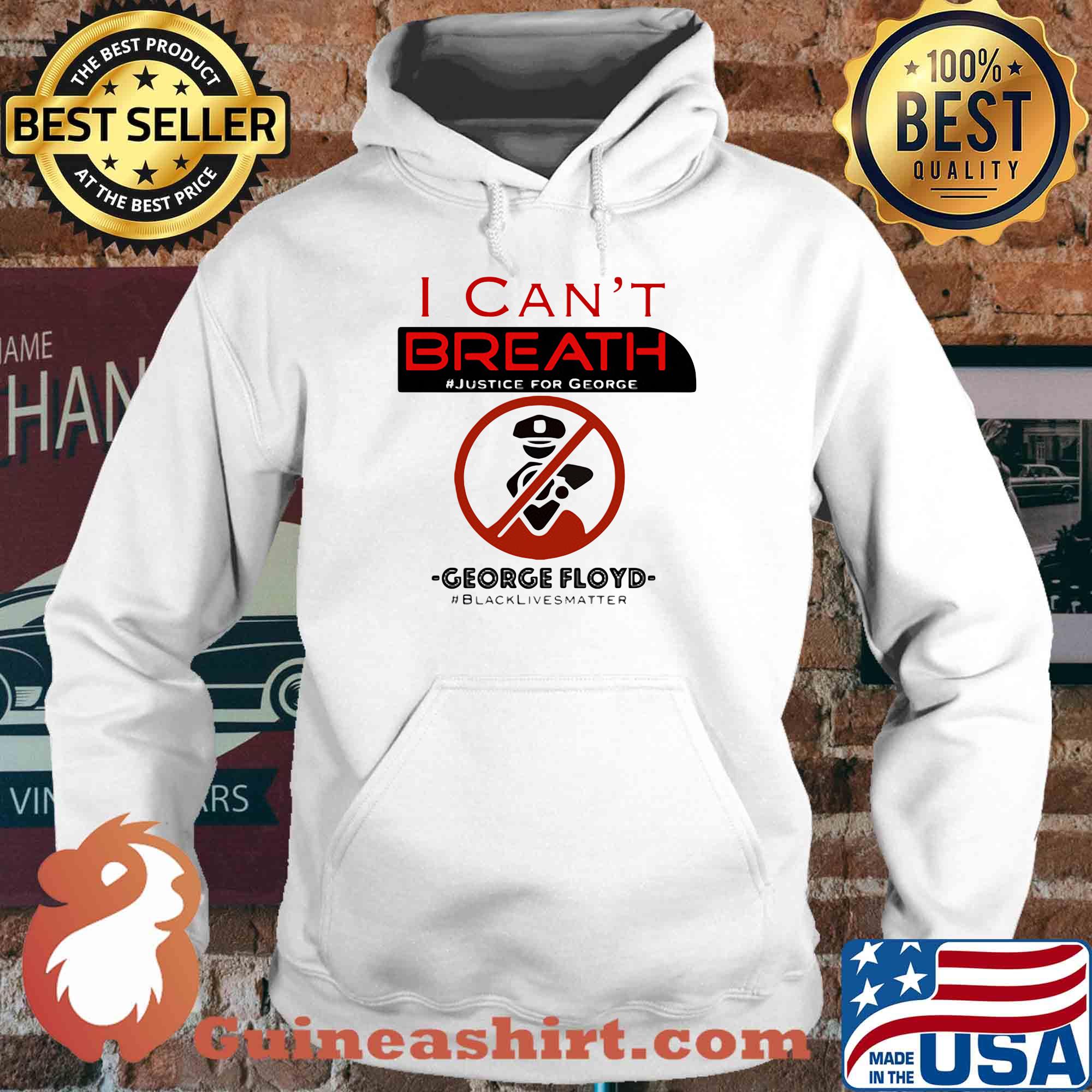 I can't breath justice for george floyd black lives matter police not s Hoodie