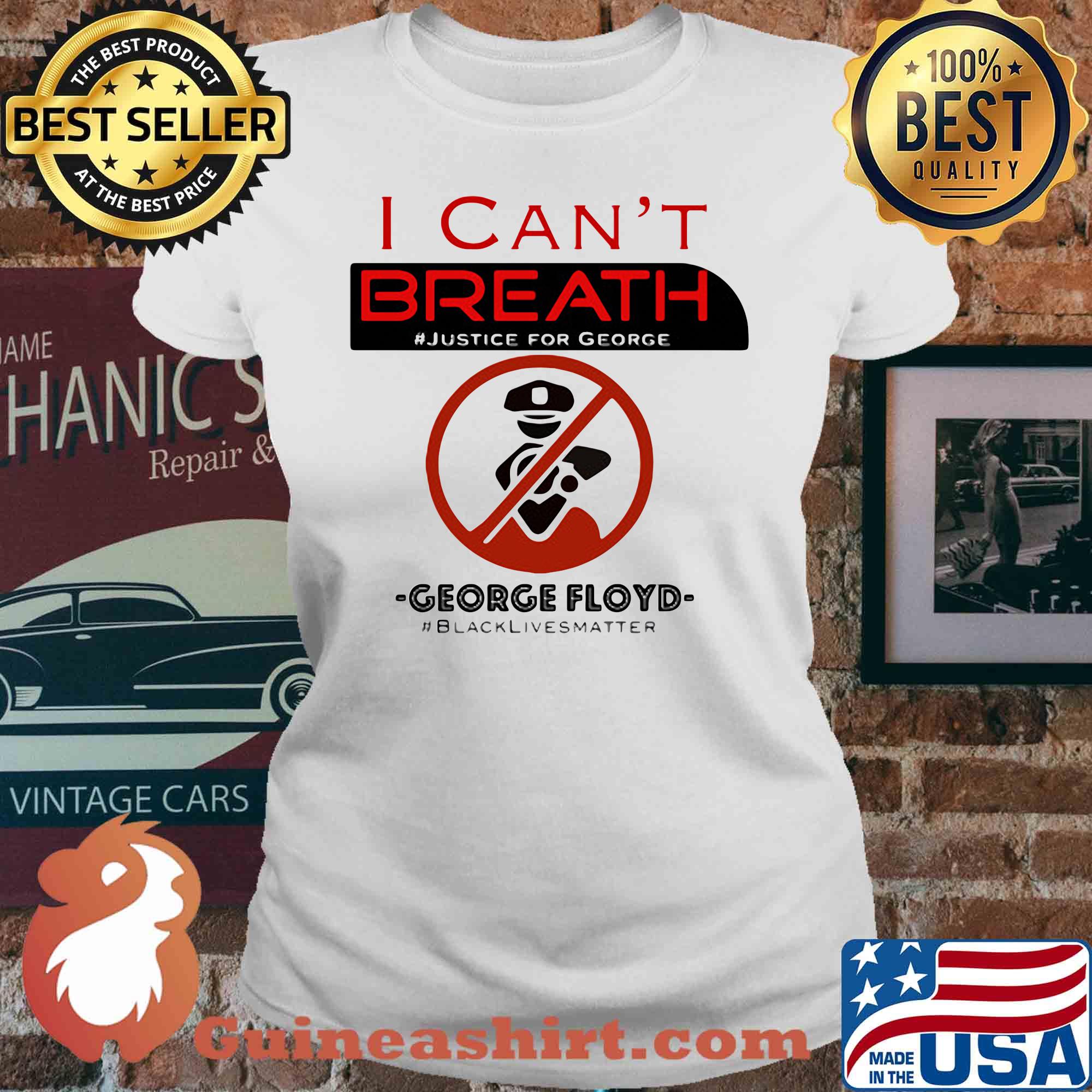 I can't breath justice for george floyd black lives matter police not s V-neck