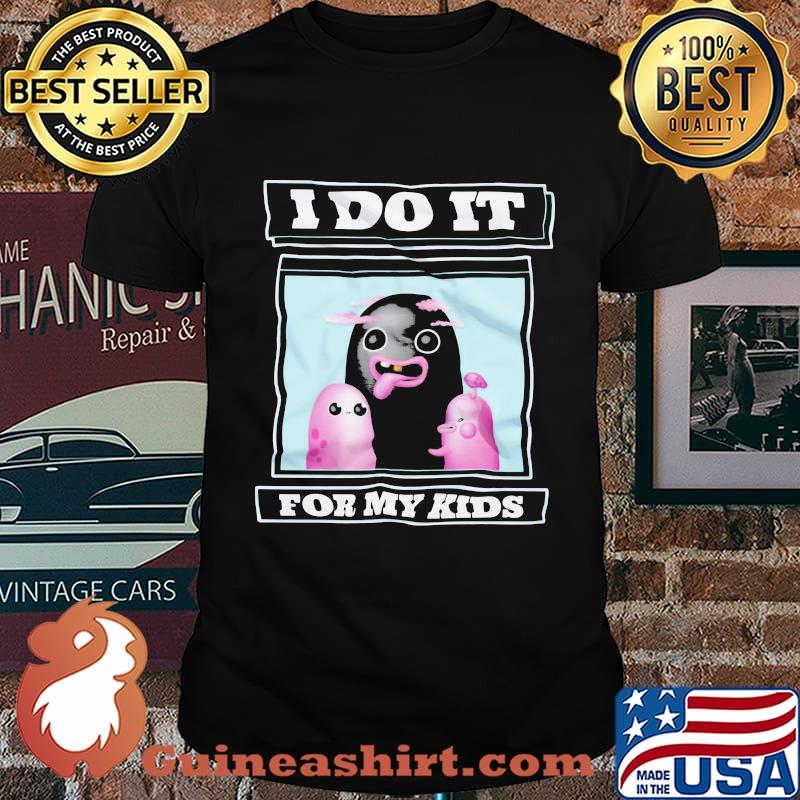 I Do It For My Kids Gosht Black Pink Shirt