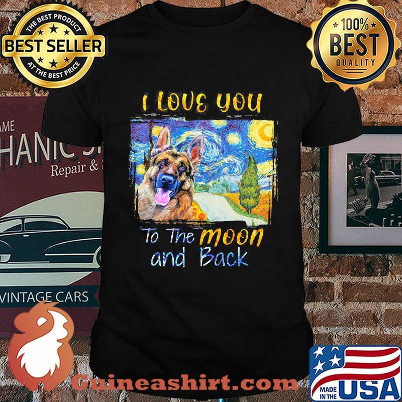 I Love You To The Moon And Back Sheep Dog Shirt