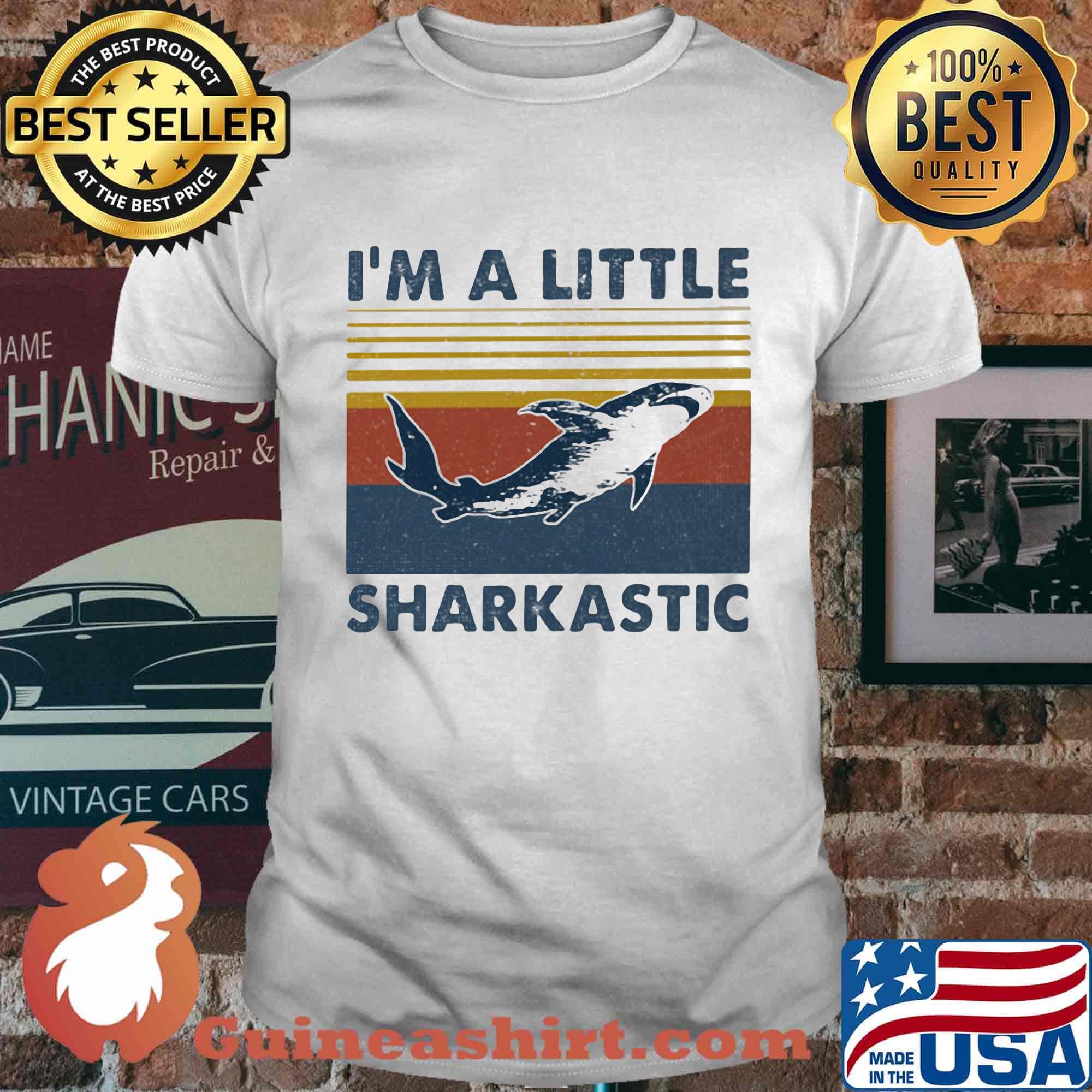 I'm A Little Sharkastic Vintage Retro Shirt