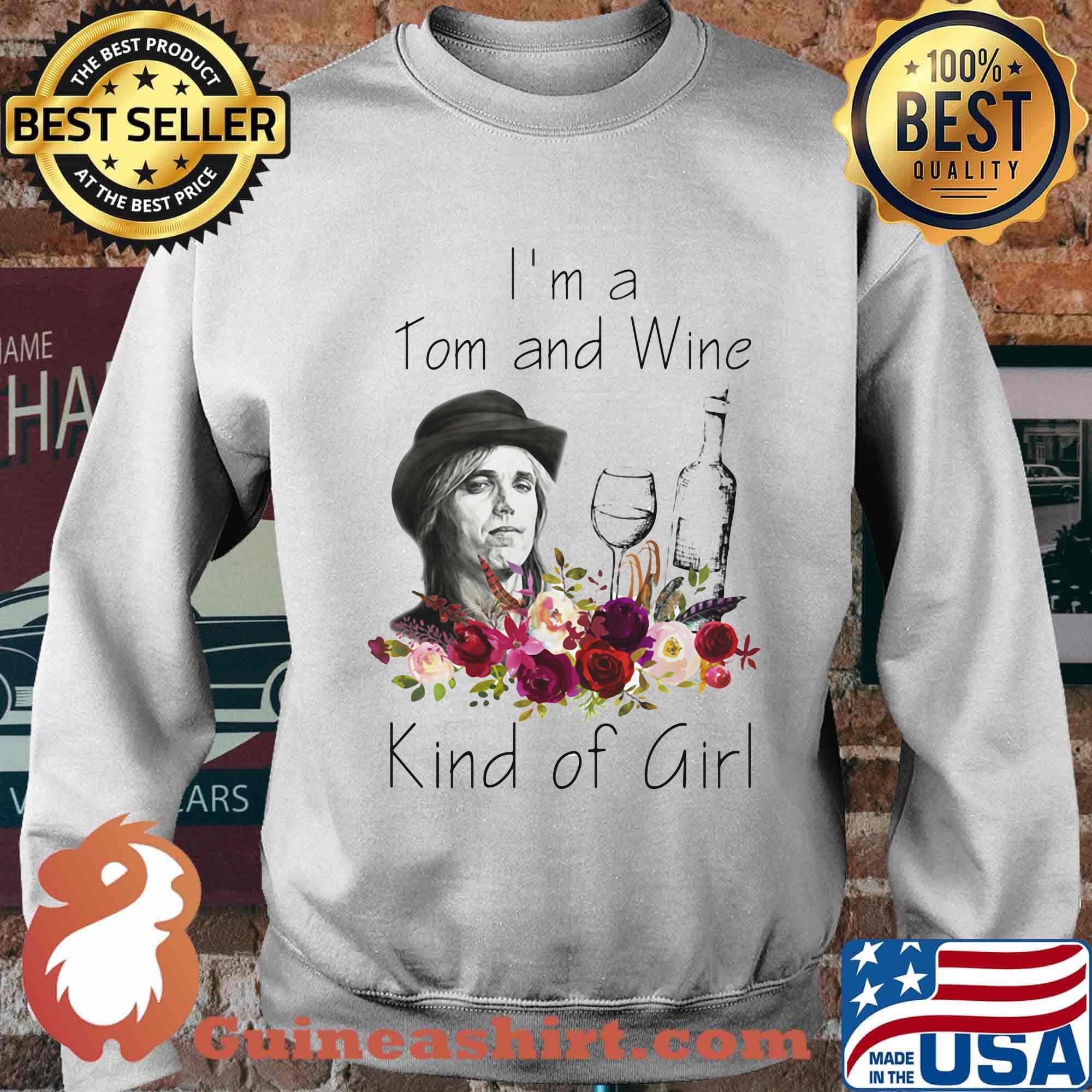 I'm a tom and wine kind of girl flowers s Sweater