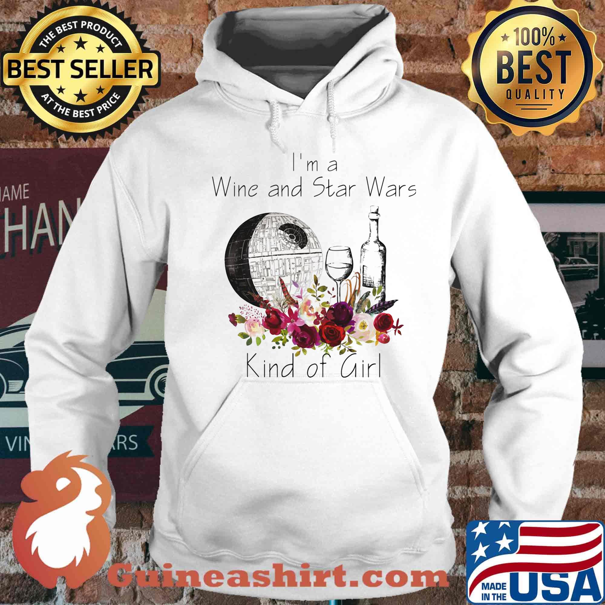 I'm a wine and star wars kind of girl flowers s Hoodie