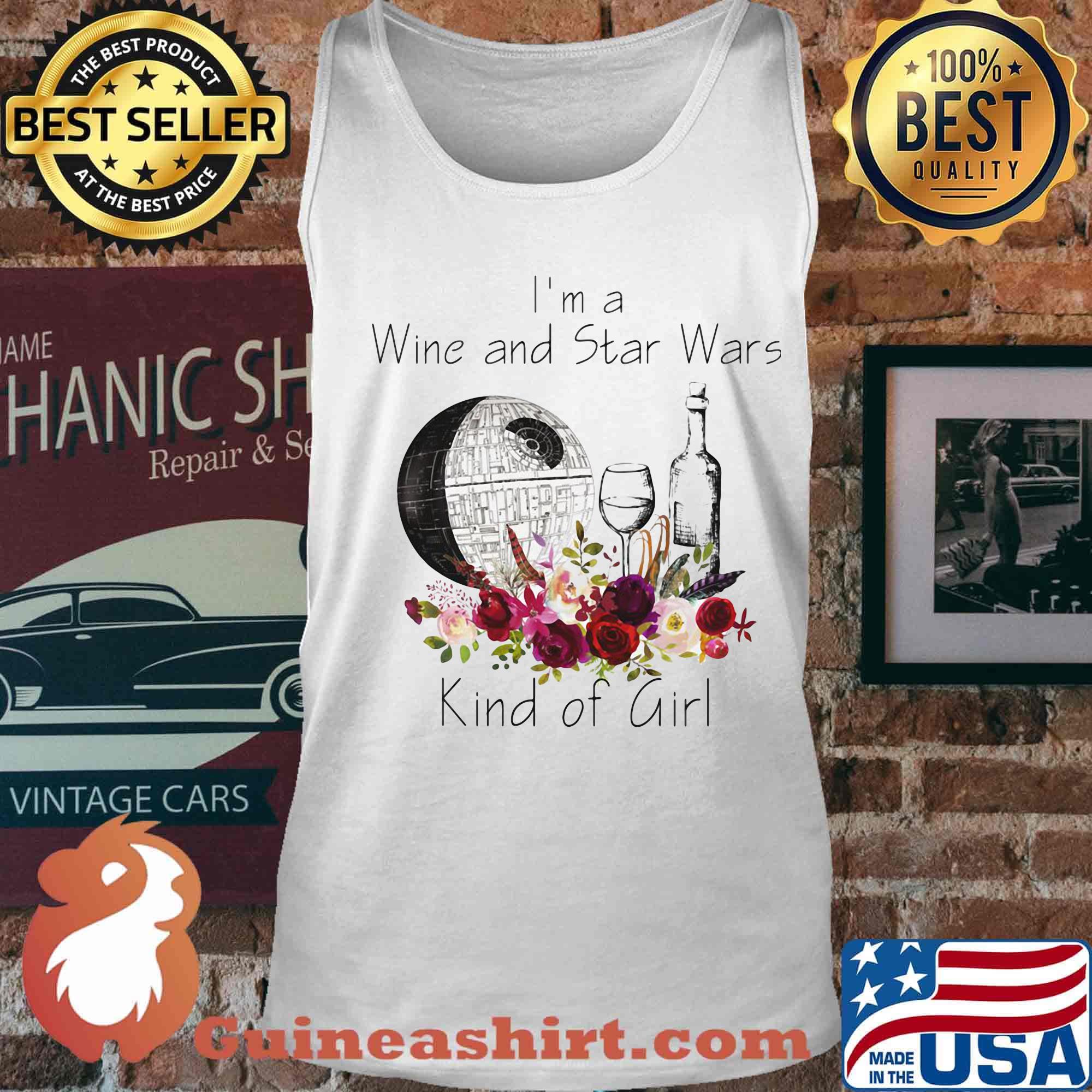 I'm a wine and star wars kind of girl flowers s Tank top