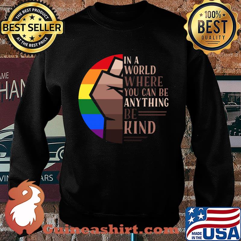 In A World Where You Can Be Anything Be Kind LGBT Black Lives Matter Shirt Sweater