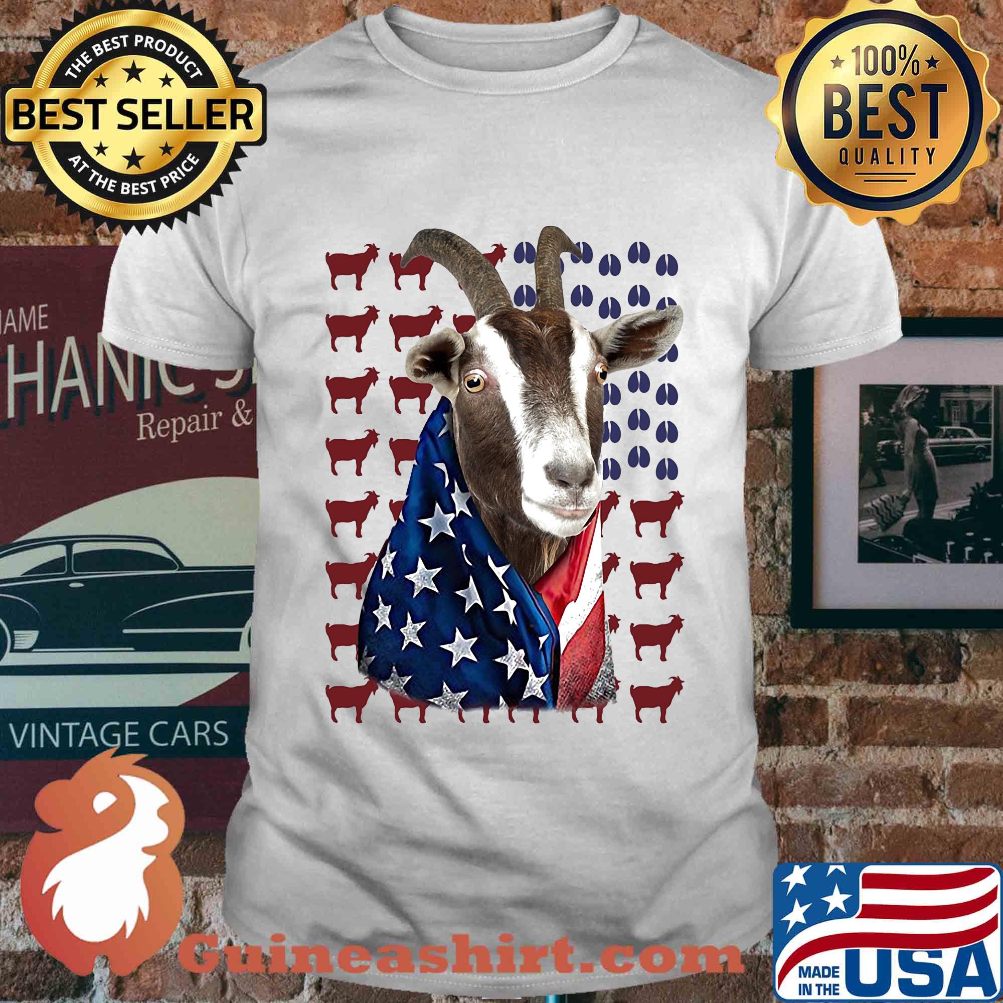 Independence Day Goat Flag Shirt