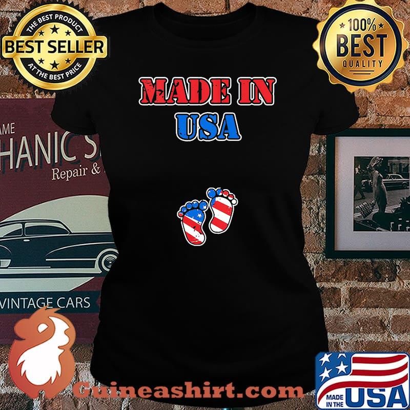 Independence day made in USA paw baby children s Laides tee