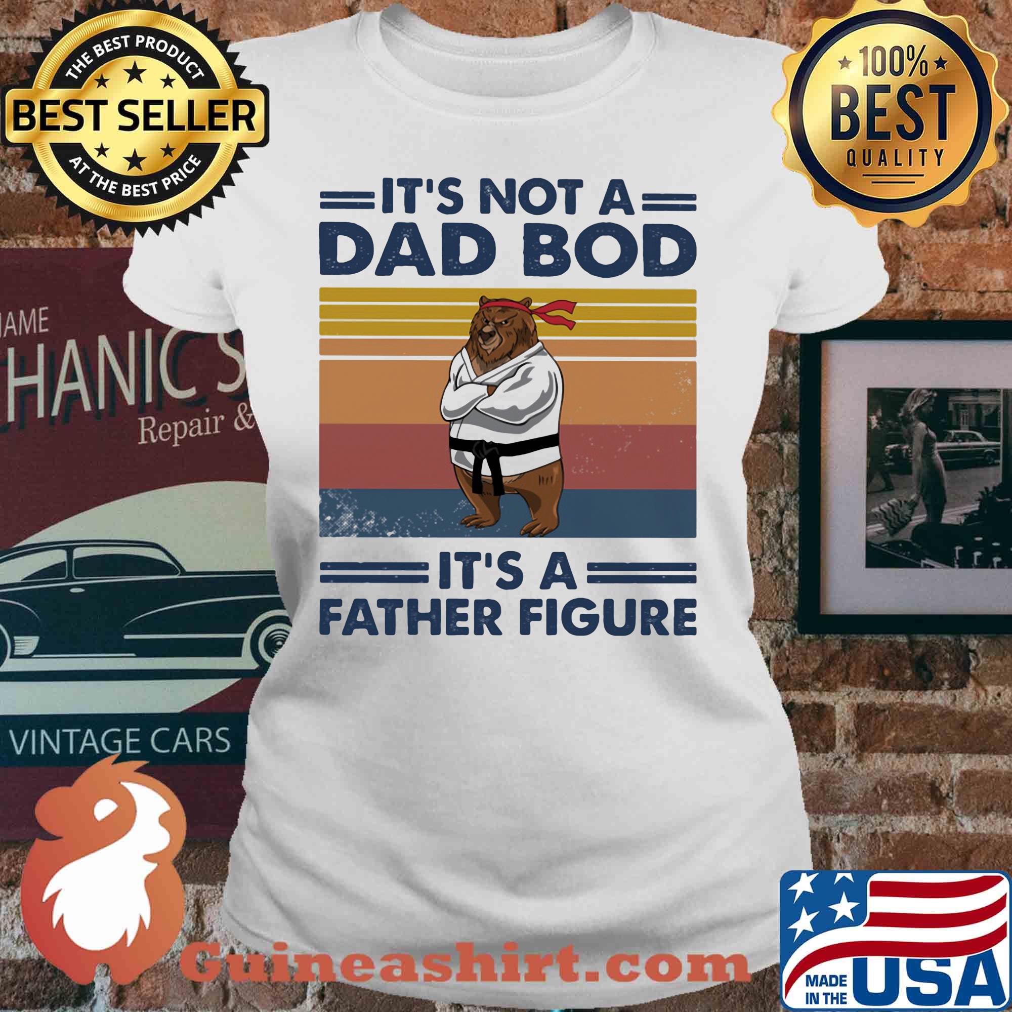 It's not a dad bod it's a father figure bear vintage retro s V-neck