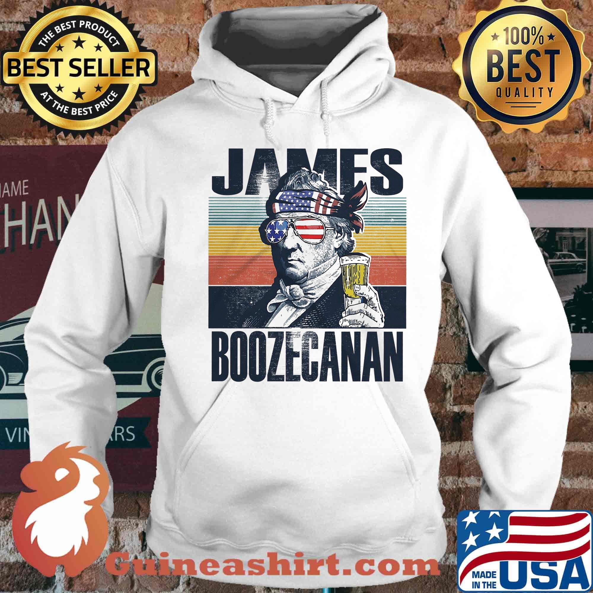 James Boozecanan Drinking Drunk 4th Of July vintage retro s Hoodie