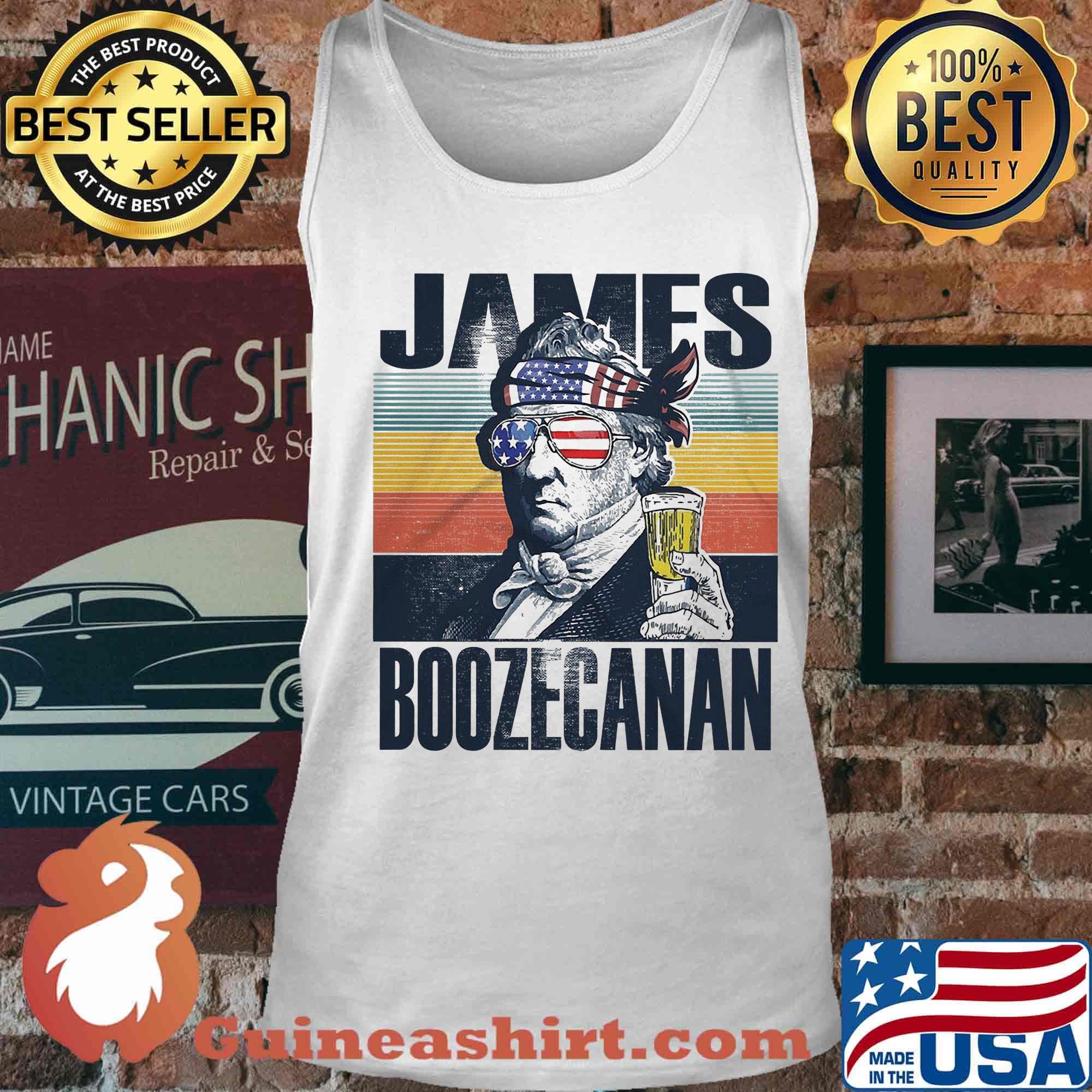 James Boozecanan Drinking Drunk 4th Of July vintage retro s Tank top