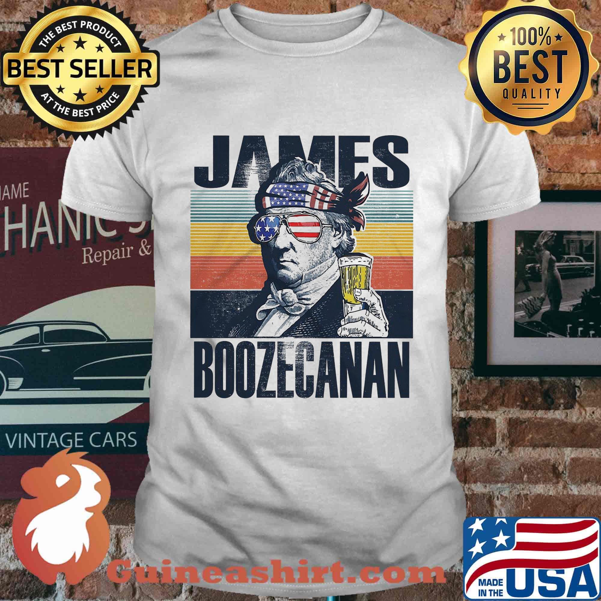 James Boozecanan Drinking Drunk 4th Of July vintage retro shirt