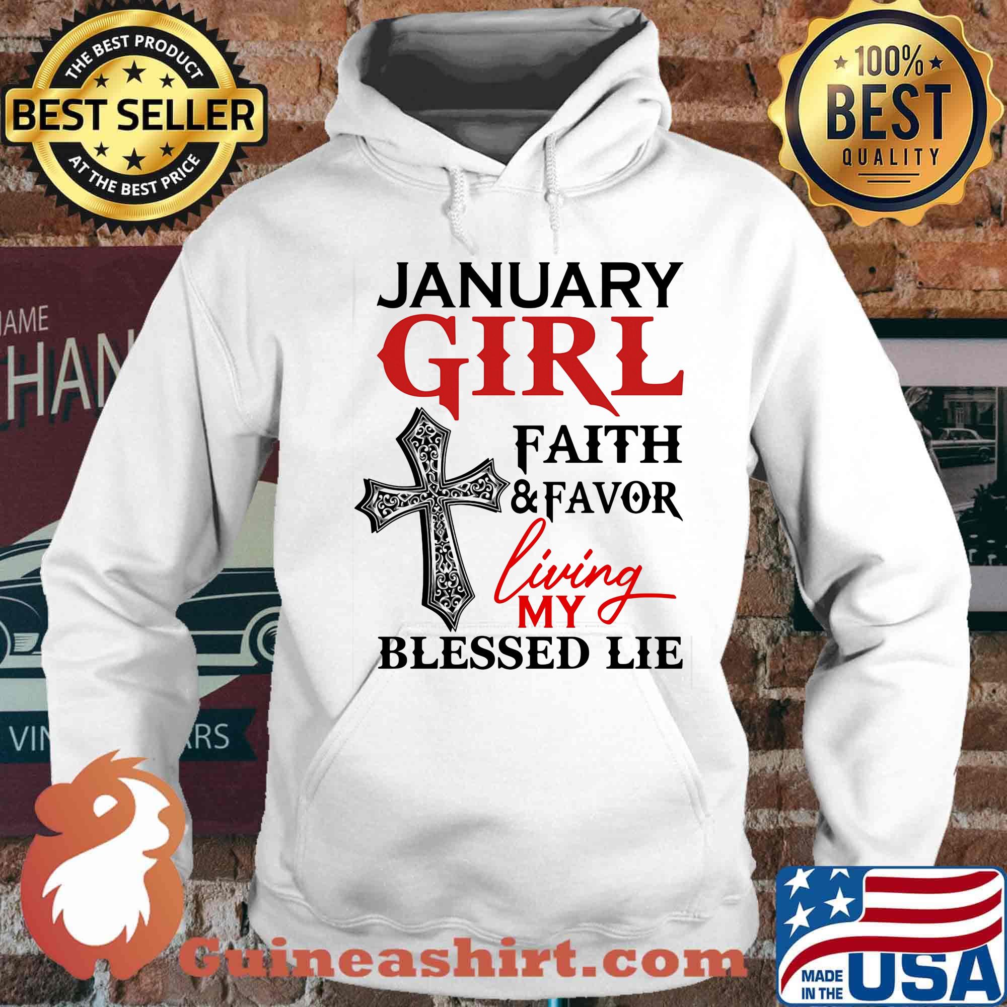 January girl faith and favor living my blessed lie s Hoodie