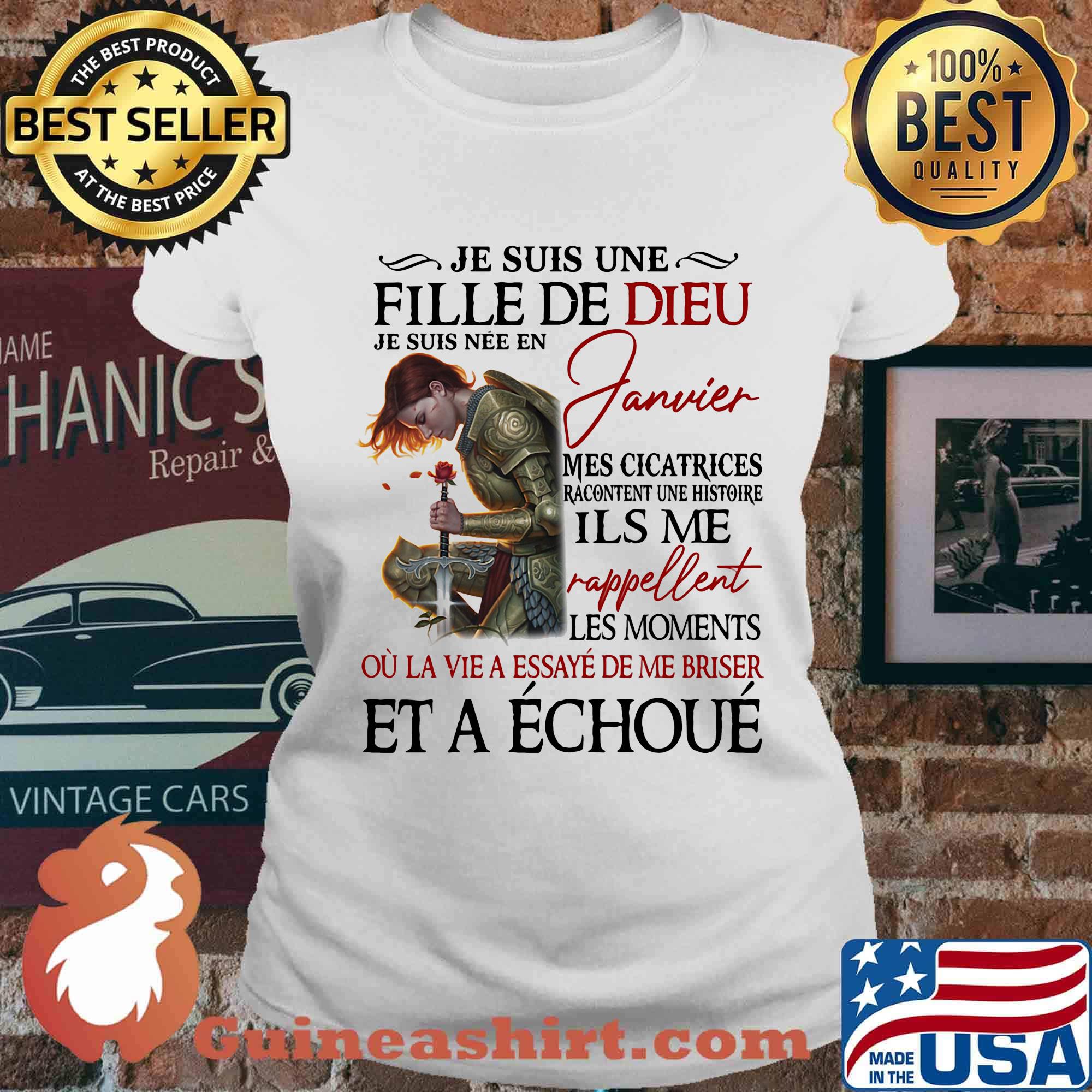 Janvier Mes Cicatrices Racontent Une Histoire Ils Me Combattant Girl Shirt Ladies tee
