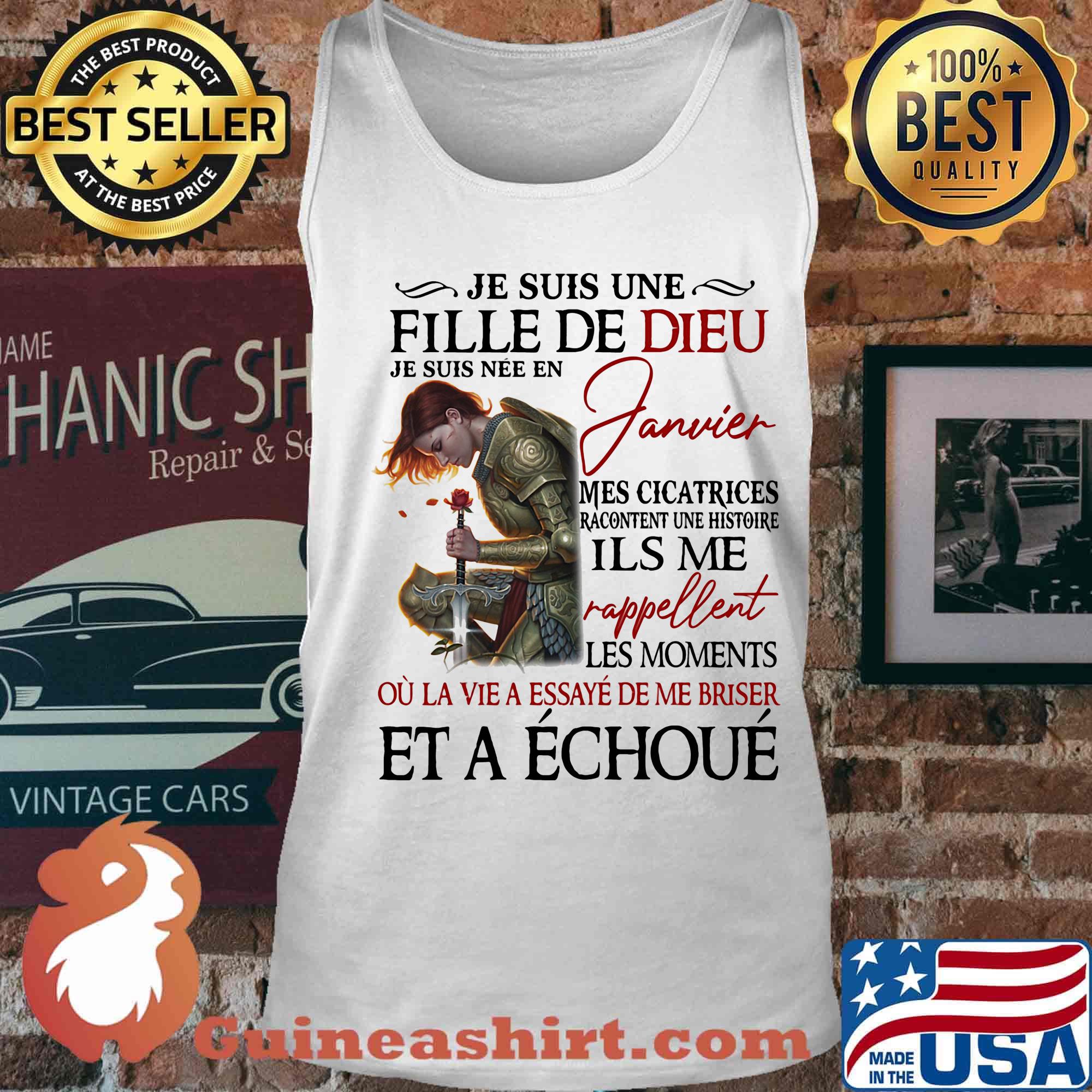 Janvier Mes Cicatrices Racontent Une Histoire Ils Me Combattant Girl Shirt Tank top