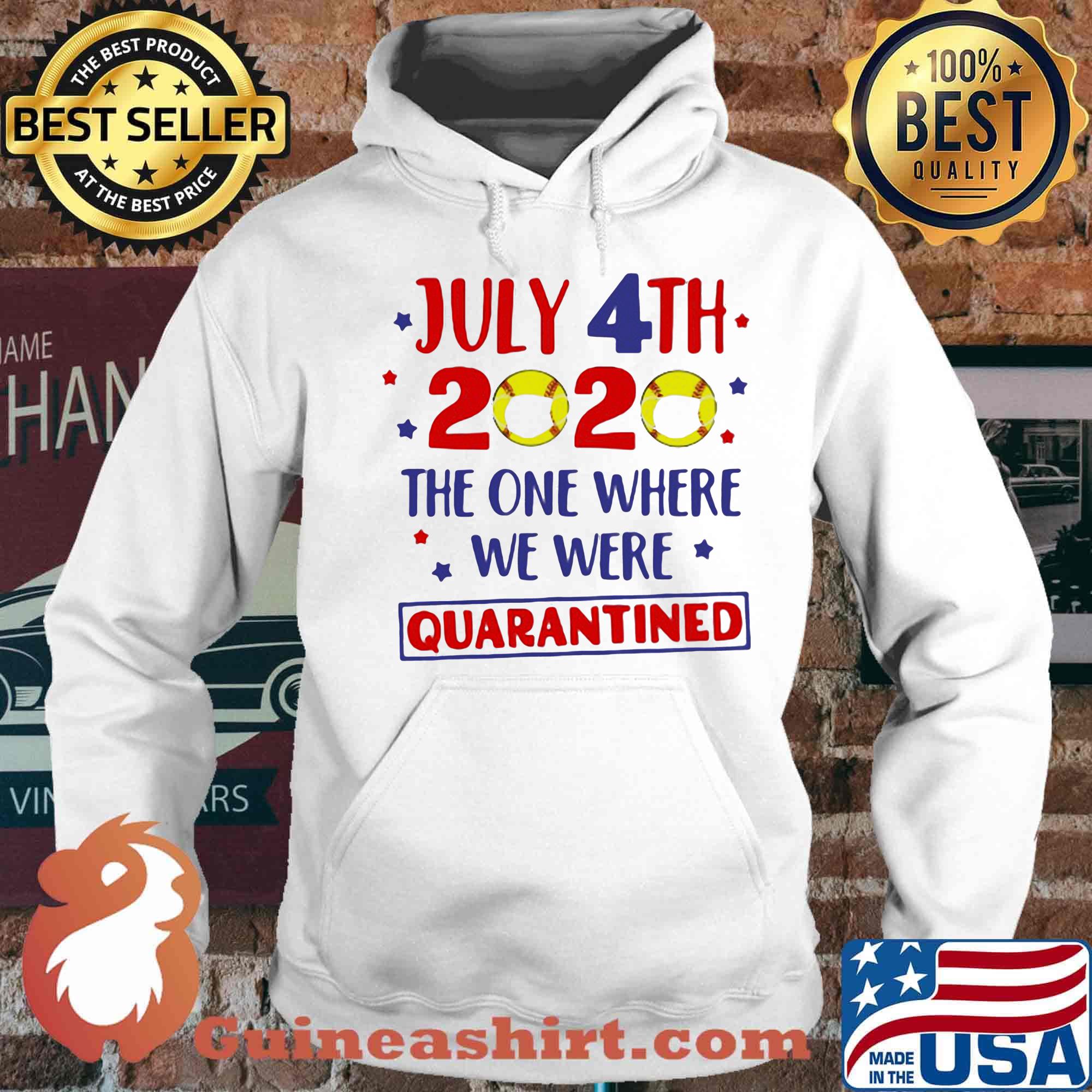 July 4th 2020 softball mask the one where we were quarantined s Hoodie
