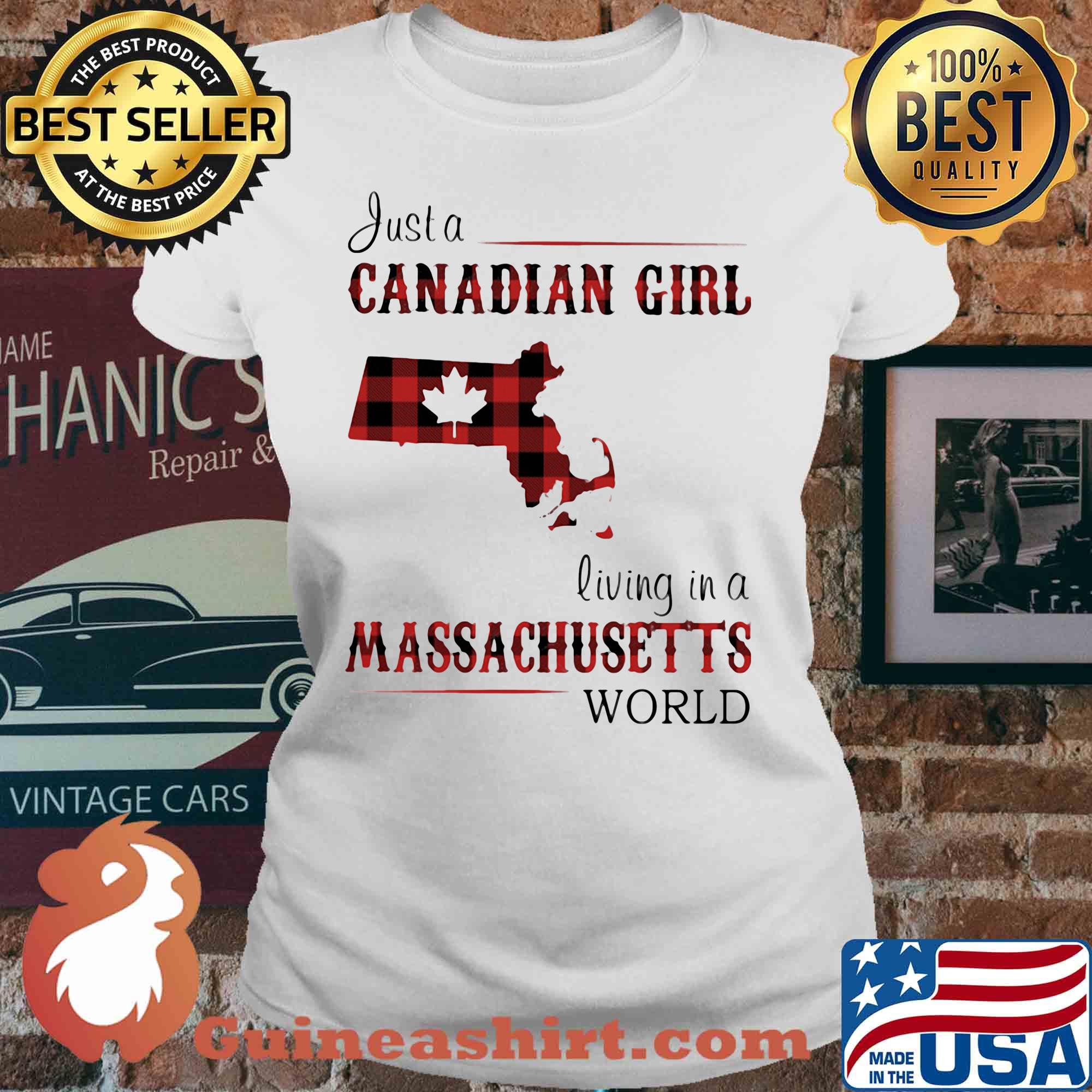 Just a canadian girl living in a massachusetts world s V-neck