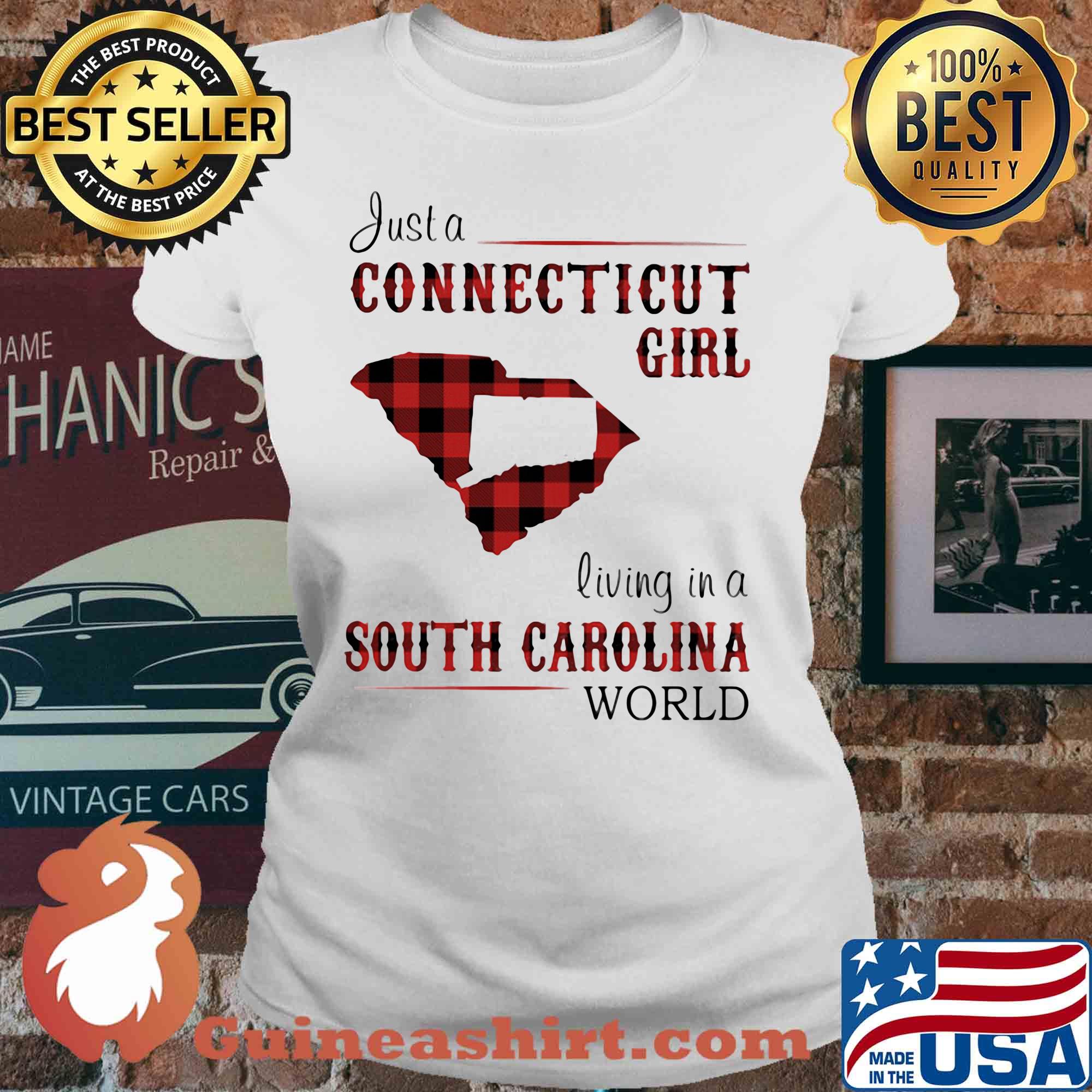 Just a connecticut girl living in a south carolina world s V-neck