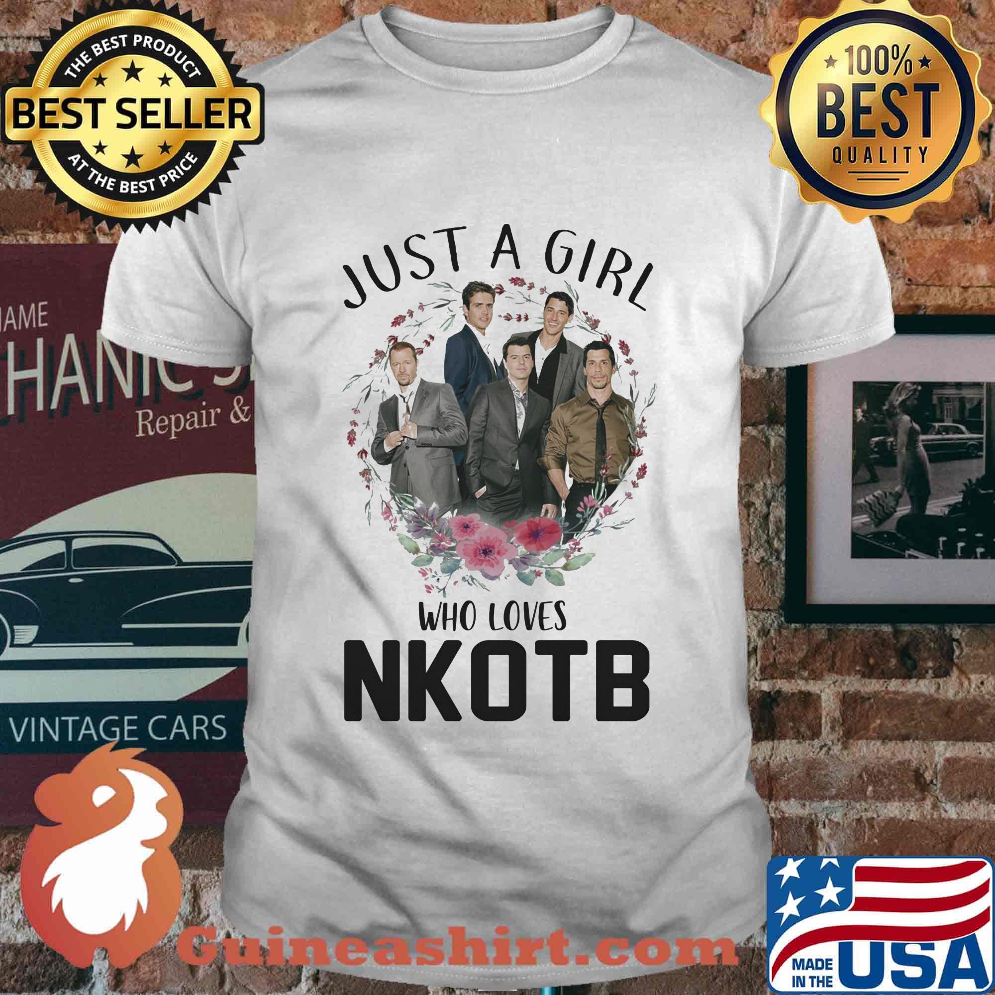 Just a girl who loves nkotb flowers shirt