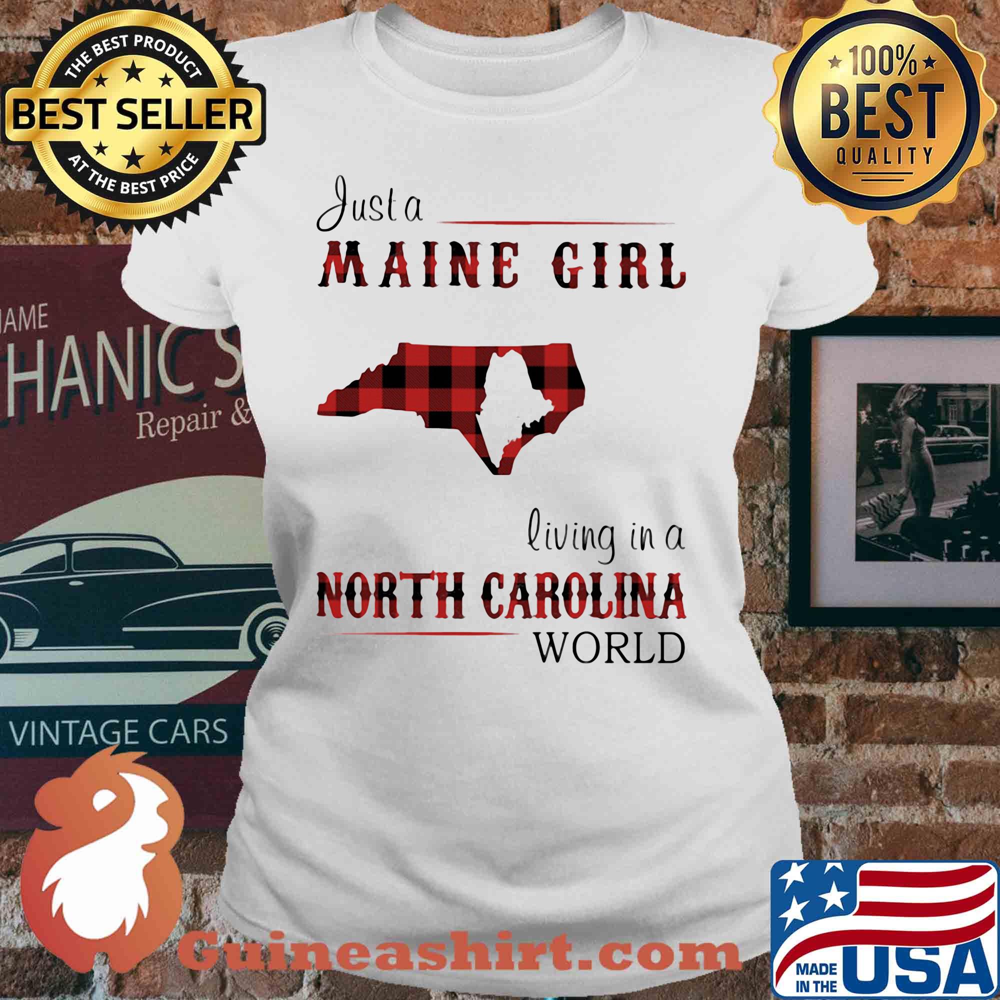 Just a maine girl living in a north carolina world s V-neck
