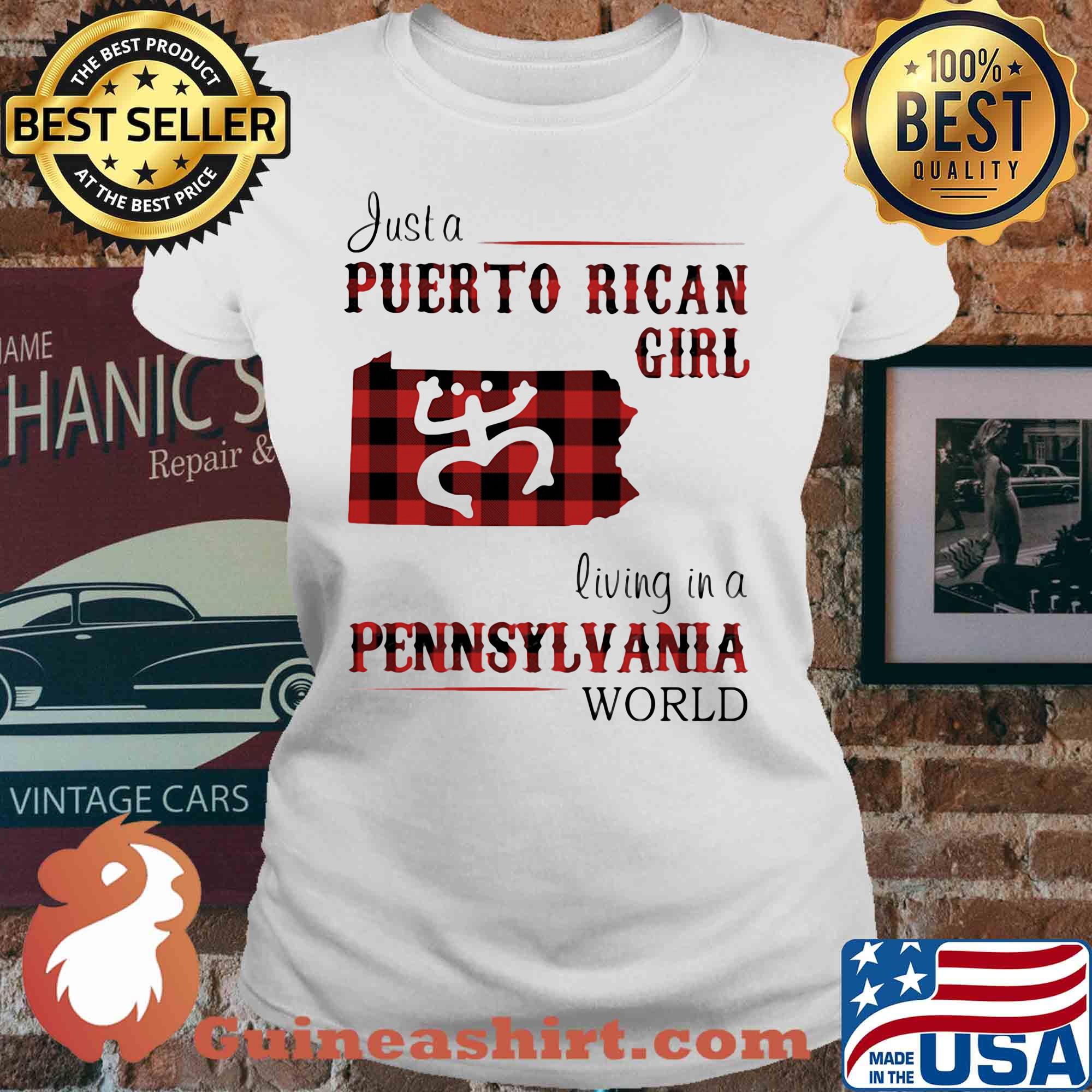 Just a puerto rican girl living in a pennsylvania world s V-neck