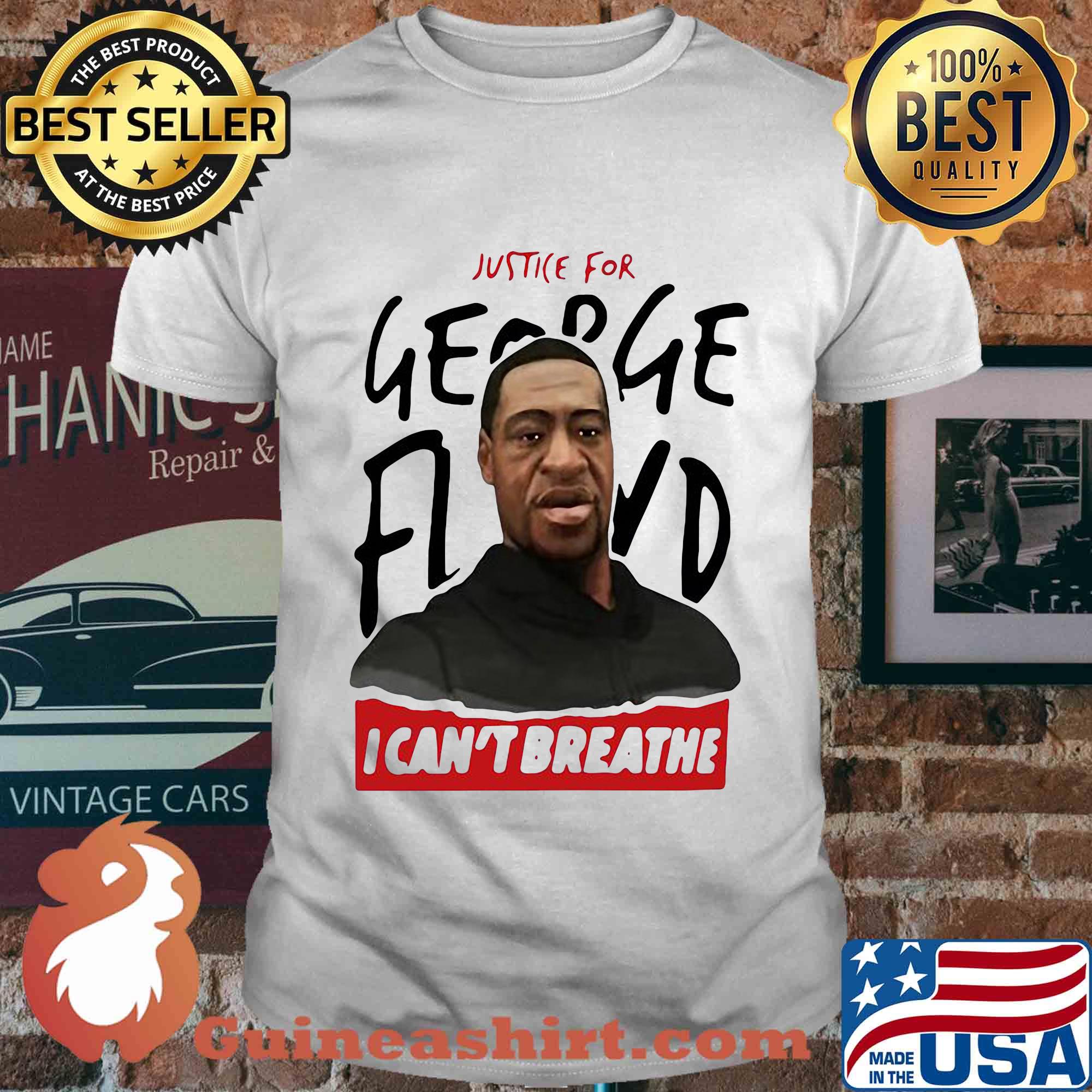 Justice for george floyd I can't breathe art shirt