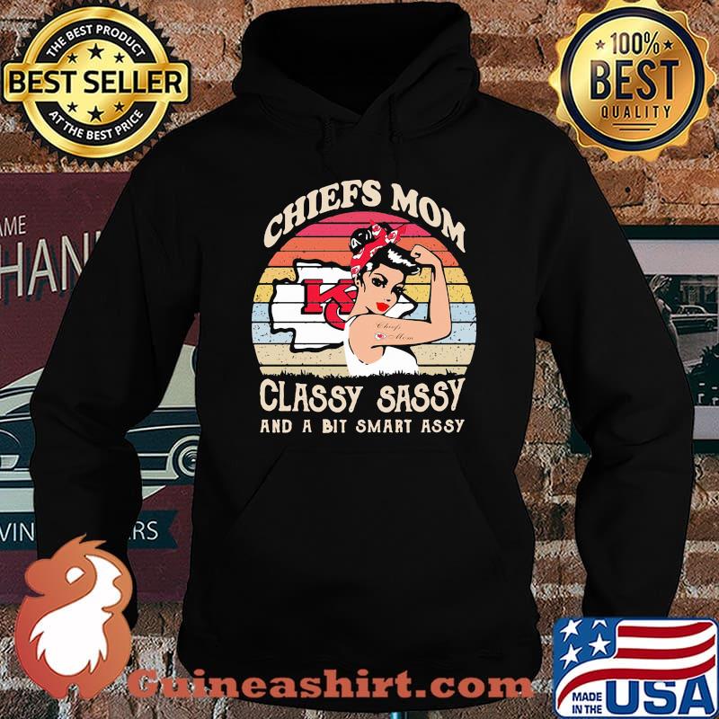 Kansas city chiefs mom classy sassy and a bit smart assy vintage retro s Hoodie