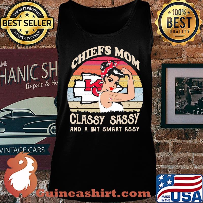 Kansas city chiefs mom classy sassy and a bit smart assy vintage retro s Tank top