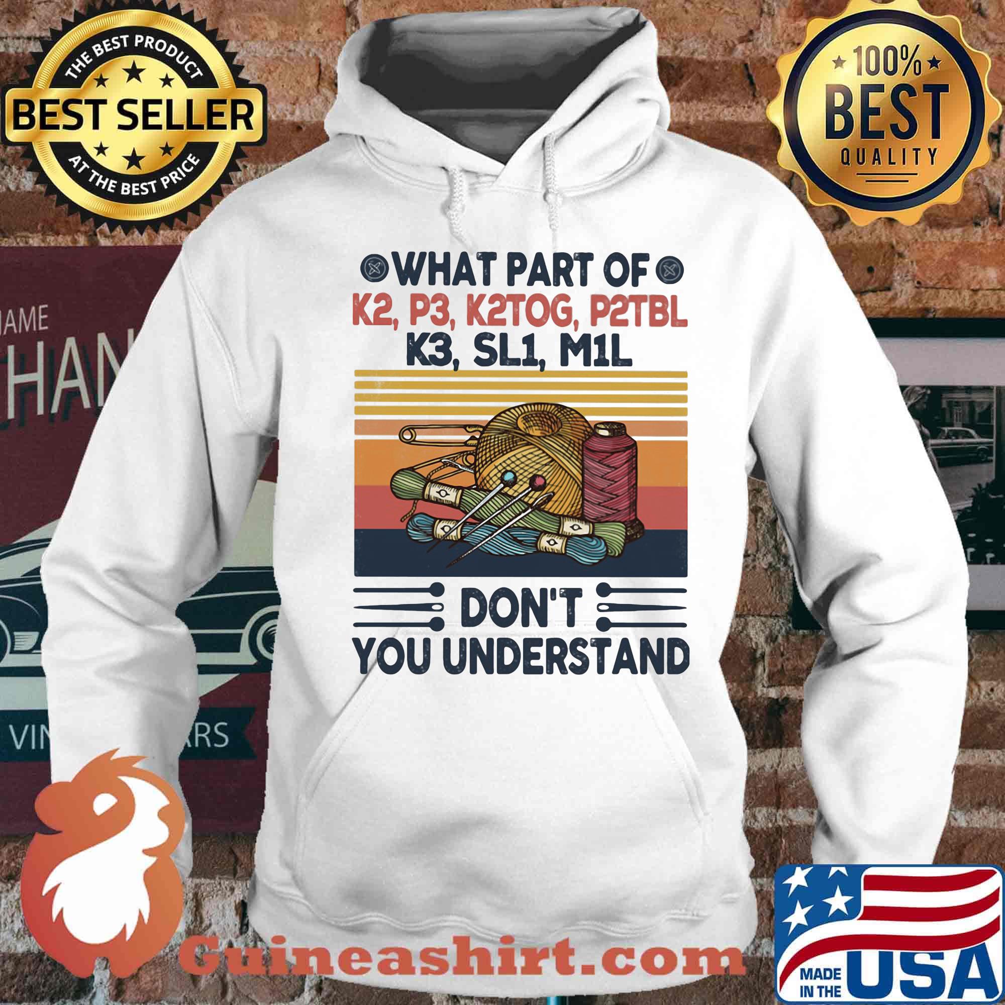 Knitting what part of don't you understand vintage retro s Hoodie
