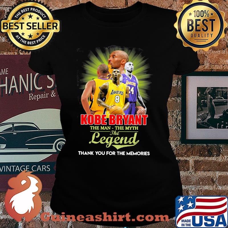 Kobe bryant the man the myth the legend thank you for the memories light shirt