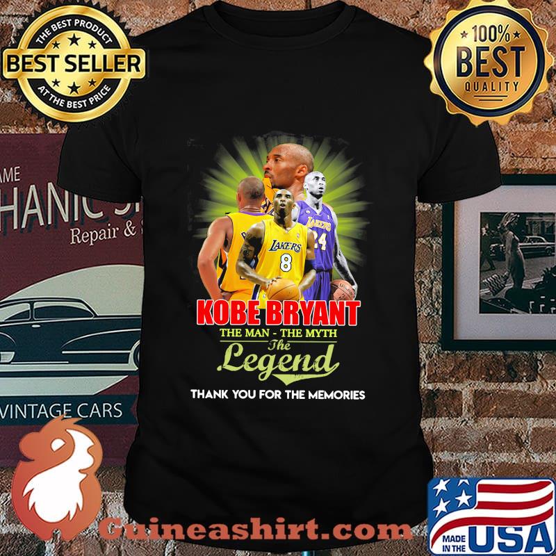 Kobe bryant the man the myth the legend thank you for the memories light s Unisex