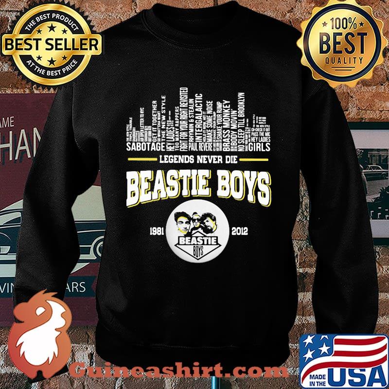 Legends never die beastie boys 1981 2012 band s Sweater