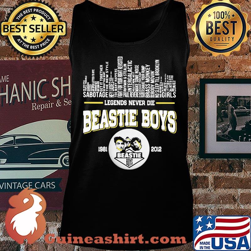 Legends never die beastie boys 1981 2012 band s Tank top