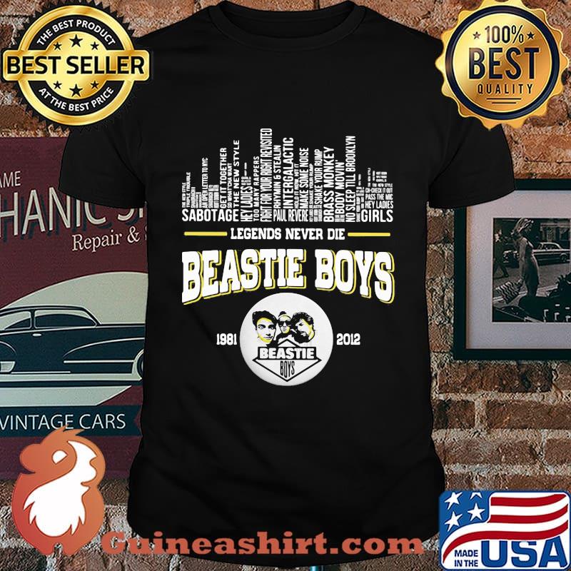 Legends never die beastie boys 1981 2012 band s Unisex