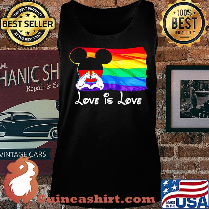 Lgbt flag mickey mouse love is love s Tank top