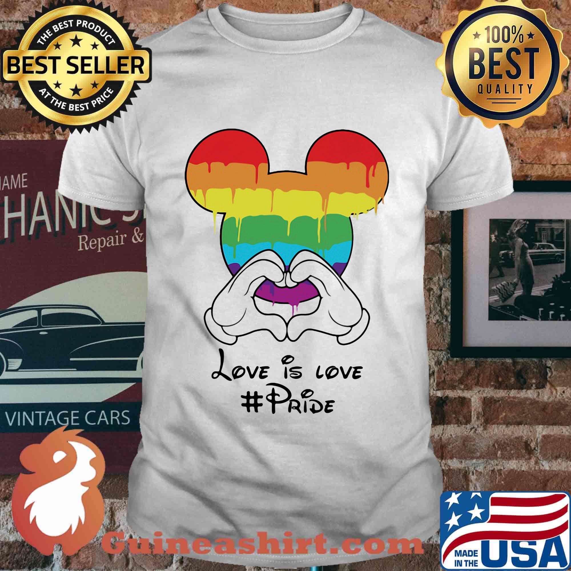 Lgbt mickey mouse love is love pride shirt