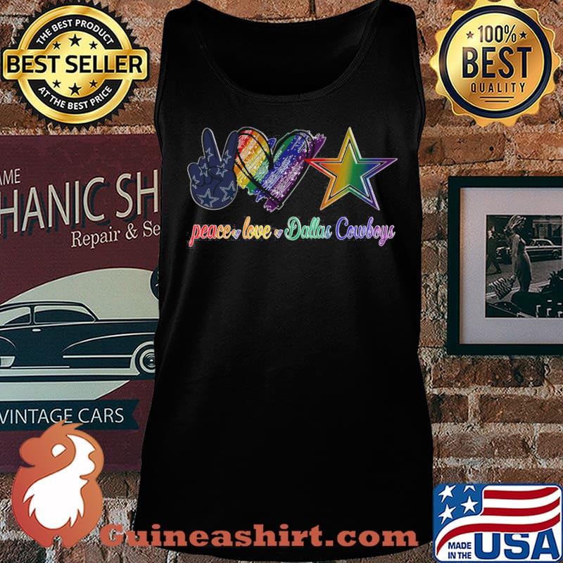 Lgbt peace love dallas cowboys s Tank top