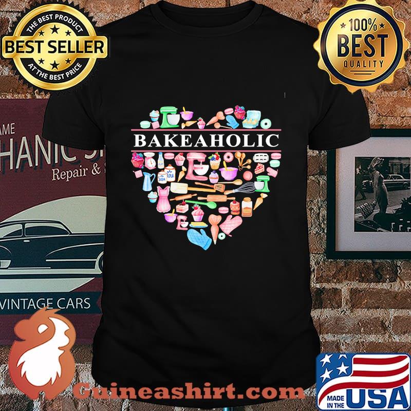 Love bake a holic heart shirt