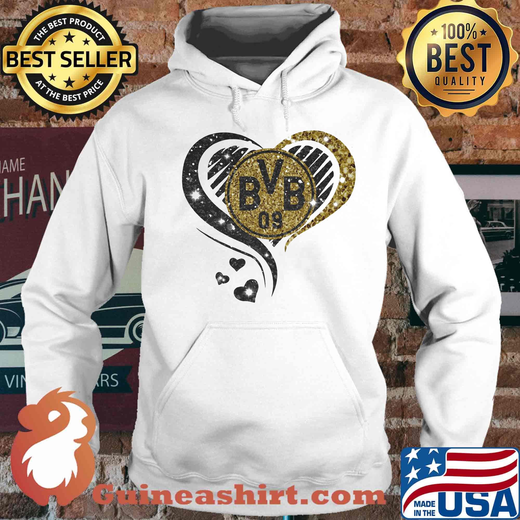 Love borussia dortmund hearts diamond s Hoodie