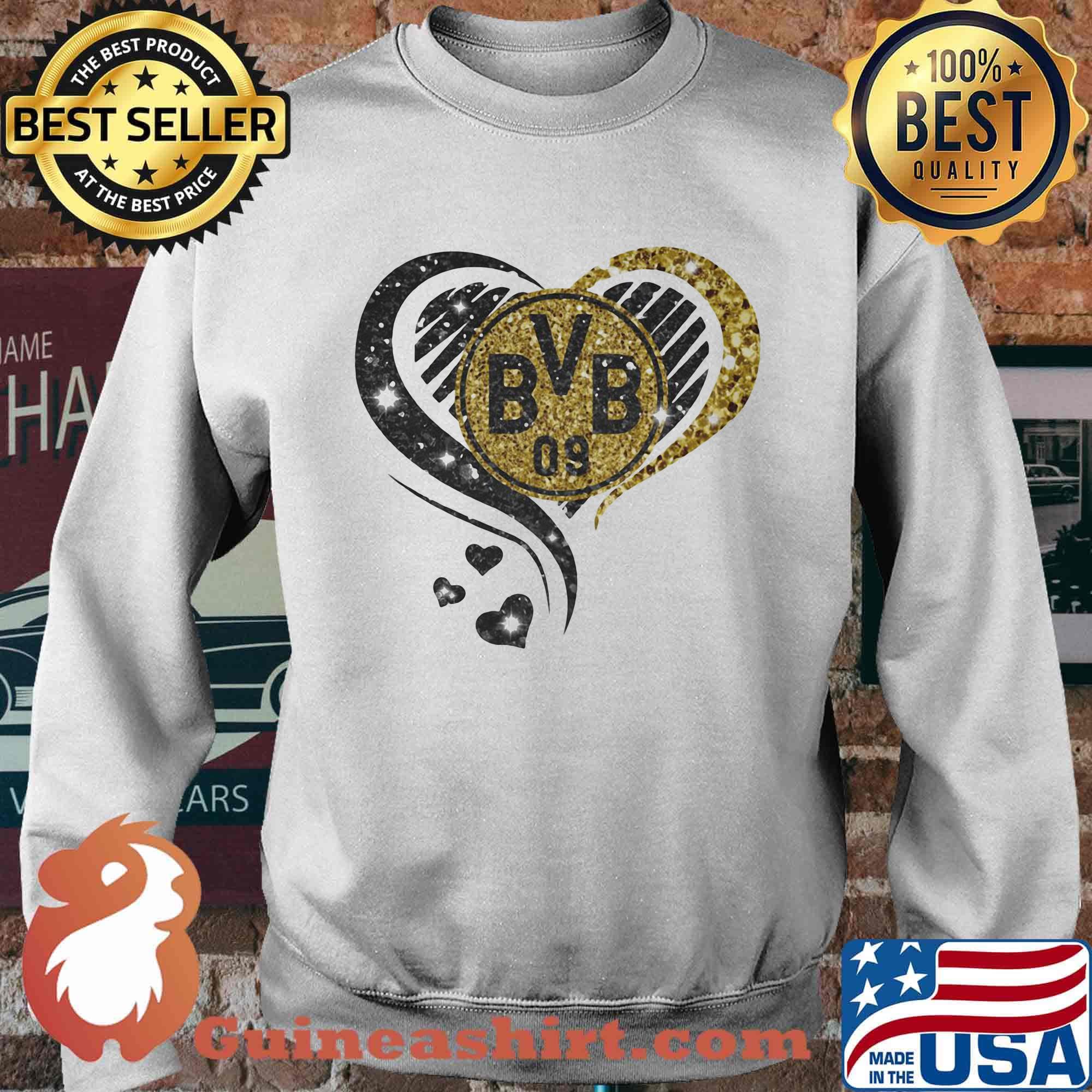 Love borussia dortmund hearts diamond s Sweater