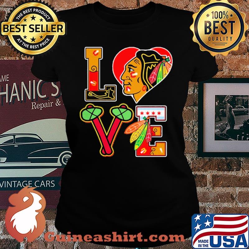 Love chicago blackhawks football team shirt
